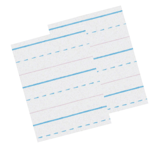 EDUCATORS RESOURCE PACZP2412-2 Pacon Zaner-Bloser Sulphite Handwriting Paper, 10-1/2in x 8in, White, 500 Sheets Per Pack, Set Of 2 Packs