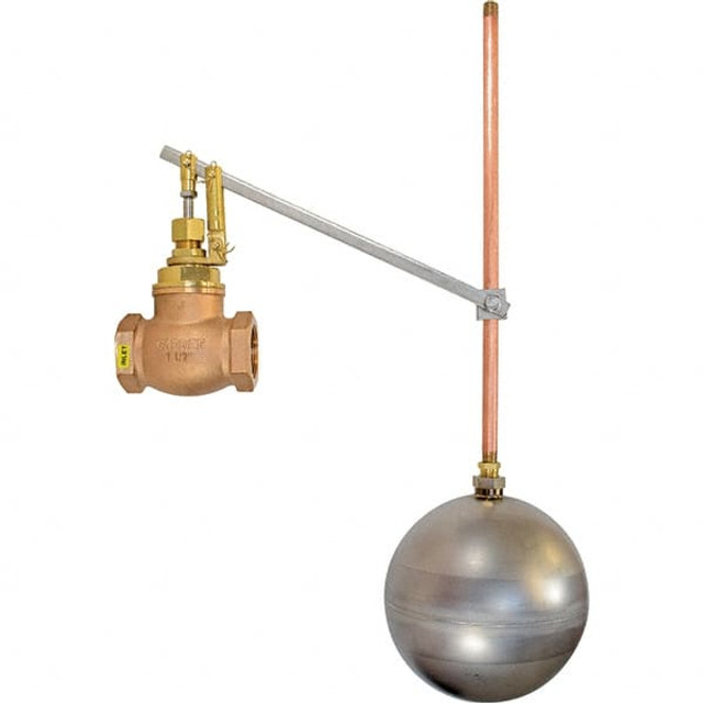 Control Devices GHLB125-GR 1-1/4" Pipe, Brass & Bronze, Globe Pattern-Single Seat, Mechanical Float Valve