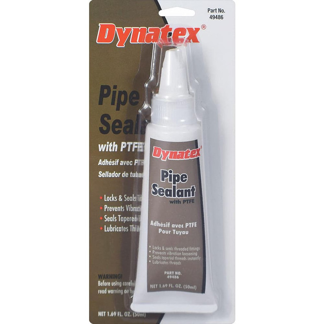 Dynatex 143466 Threaded Pipe Sealants; Form: Paste ; Container Size: 50 ml ; Container Type: Tube ; Strength: High ; Color: White