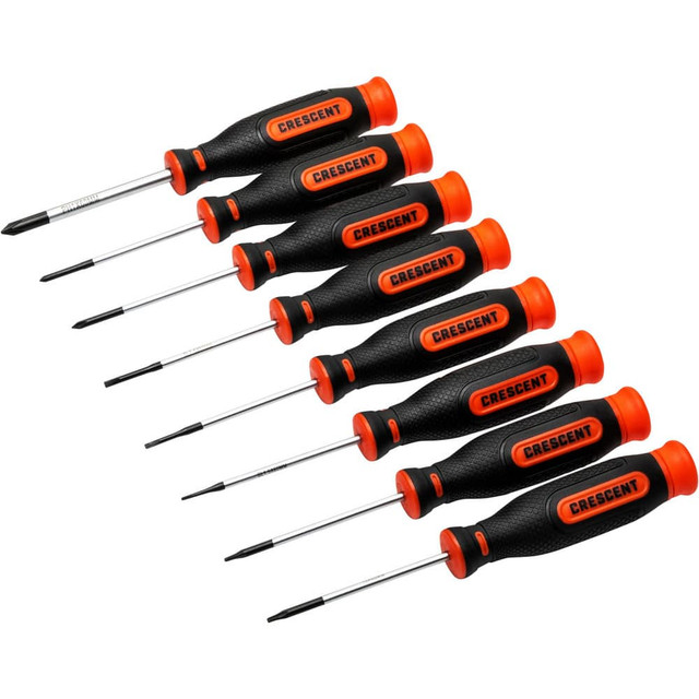 Crescent CPR8PCSET Screwdriver Sets; Screwdriver Types Included: Phillips, Slotted, Torx ; Container Type: Case ; Tether Style: Not Tether Capable ; Number Of Pieces: 8 ; Insulated: No