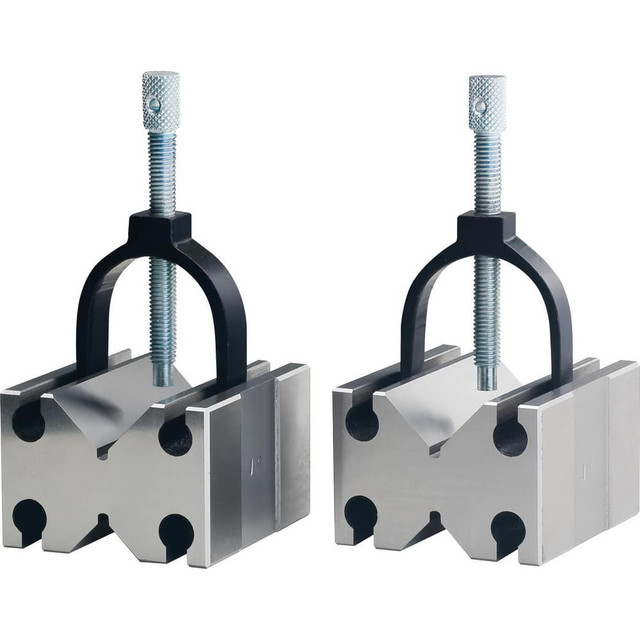Fowler 524750201 V-Blocks; Overall Length (Inch): 4-7/8 ; Overall Width (Inch): 3-1/2 ; Overall Height (Inch): 2-3/4 ; V Angle: 90 ; Minimum Capacity of V (Inch): .1500 ; Minimum Capacity Of V: 0