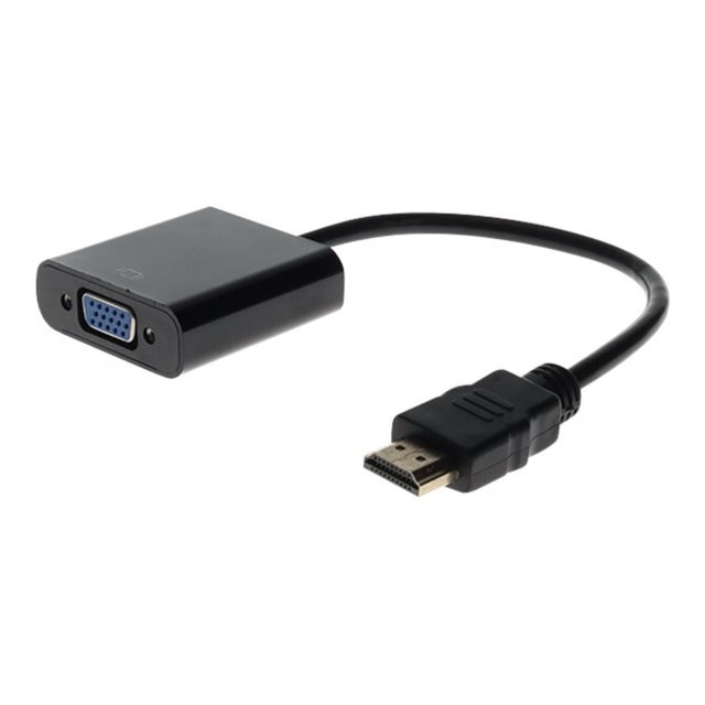 ADD-ON COMPUTER PERIPHERALS, INC. AddOn HDMI2VGA  8in HDMI to VGA Adapter Cable - Video converter - HDMI - VGA - black