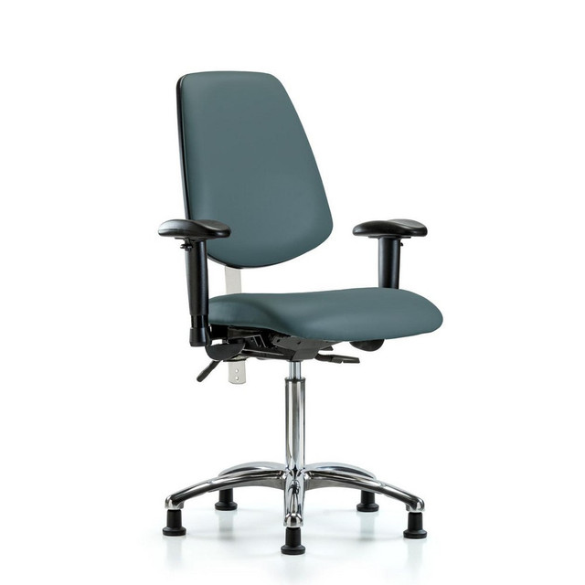 Blue Ridge Ergonomics MSC44505 Task Chair: Vinyl, Colonial Blue