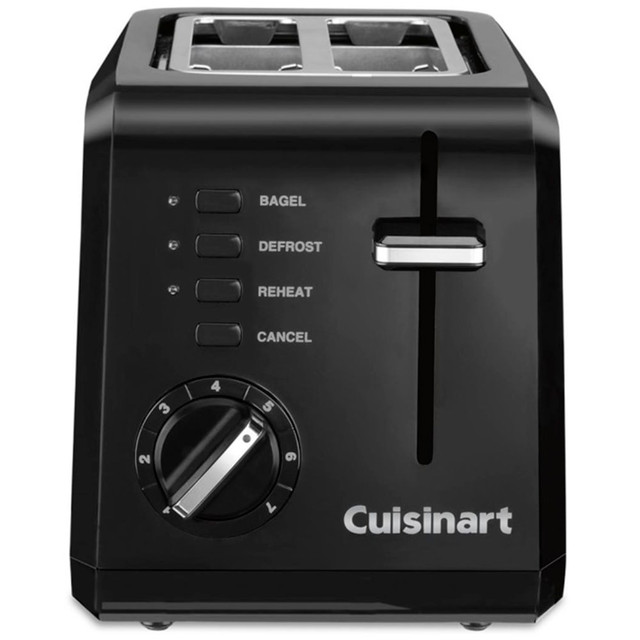 CONAIR CORPORATION Cuisinart CPT122BK  2-Slice Compact Plastic Toaster, Black