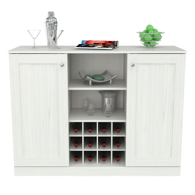 INVAL AMERICA, INC. BF-2216 Inval Shaker-Style 48inW 2-Door Buffet Cabinet, Washed Oak INVAL AMERICA, INC. BF-2216 Inval Shaker-Style 48inW 2-Door Buffet Cabinet, Washed Oak