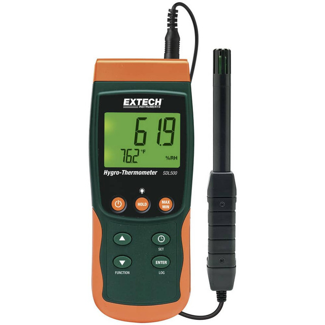 Extech SDL500-NIST Thermometer/Hygrometers & Barometers; Product Type: Thermo-Hygrometer; Thermocouple Data Logger ; Probe Type: Wireless Sensor ; Accuracy: 13% ; Dew Point Accuracy: 0.10 ; Power Source: Battery ; Number Of Batteries: 6