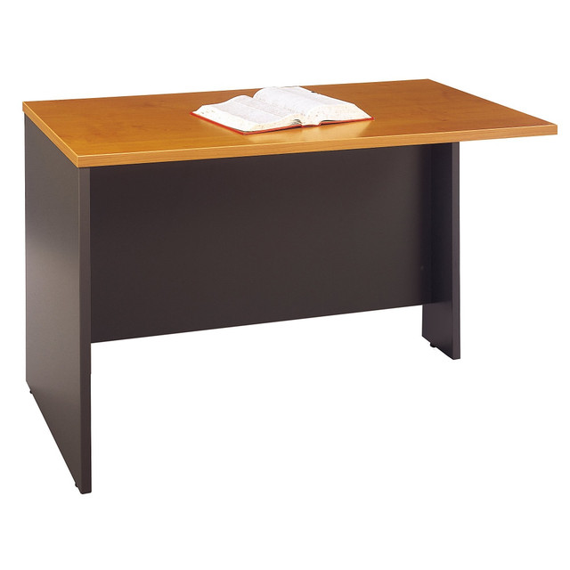 BUSH INDUSTRIES INC. WC72424 Bush Business Furniture Components Return Bridge, 48inW, Natural Cherry/Graphite Gray, Standard Delivery BUSH INDUSTRIES INC. WC72424 Bush Business Furniture Components Return Bridge, 48inW, Natural Cherry/Graphite Gray, Standard Delivery
