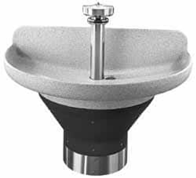 Bradley S93-579 Semi-Circular, Infrared Sensor, Internal Drain, 54" Diam, 4 Person Capacity, Terreon, Wash Fountain