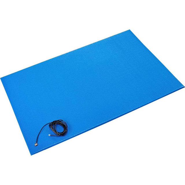 Crown Matting ZC 0035BL Anti-Fatigue Mat: 5' Length, 3' Wide, 3/8" Thick, Polyvinylchloride