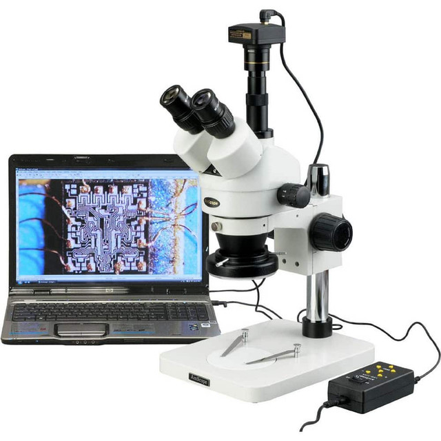 AmScope SM-1TSZ-144A-5M Microscopes; Microscope Type: Stereo ; Eyepiece Type: Trinocular ; Image Direction: Upright ; Eyepiece Magnification: 10x