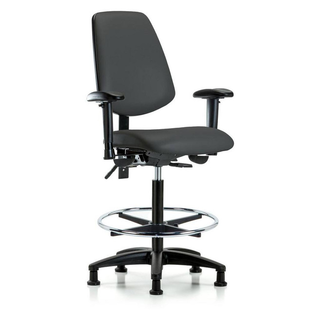 Blue Ridge Ergonomics MSC47241 Task Chair: Vinyl, Charcoal