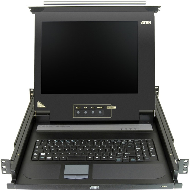 ATEN TECHNOLOGIES CL1000M Aten Slideaway 17in Single-Rail LCD Console ATEN TECHNOLOGIES CL1000M Aten Slideaway 17in Single-Rail LCD Console