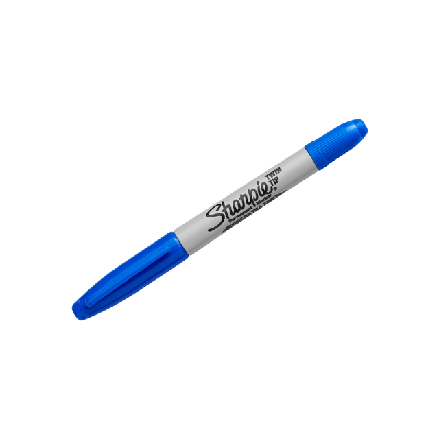 SANFORD LP 32003EA Sharpie Twin-Tip Permanent Marker, Blue