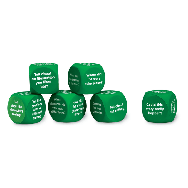 LEARNING RESOURCES, INC. LER7233 Learning Resources Retell A Story Cubes, Language, Green, Pack Of 6 Cubes