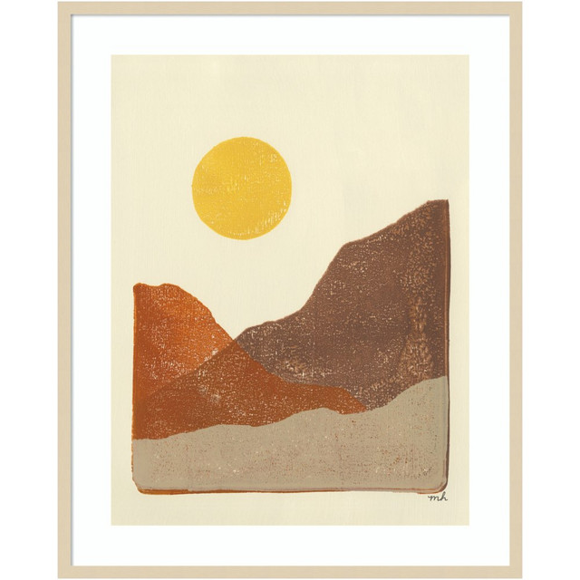 UNIEK INC. Amanti Art A42705534457  Sedona Sun I by Moira Hershey Wood Framed Wall Art Print, 33inW x 41inH, Natural