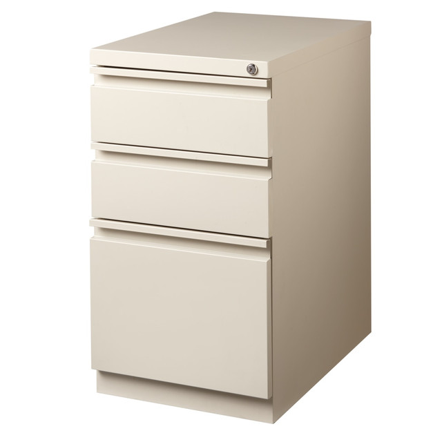 OFFICE DEPOT HID18693 WorkPro 23inD Vertical 3-Drawer Mobile Pedestal File Cabinet, Putty