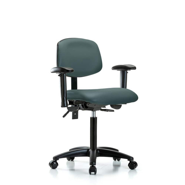 Blue Ridge Ergonomics MSC50407 Task Chair: Vinyl, Colonial Blue
