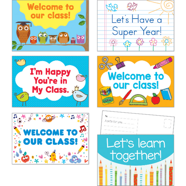 SCHOLASTIC INC 810514 Scholastic Teachers Friend Postcards, 6in x 4in, Back To School, Kindergarten - Grade 5, Pack Of 36