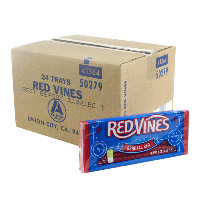 COLE & CO Red Vines 209-00106  King-Size Tray, Pack Of 24
