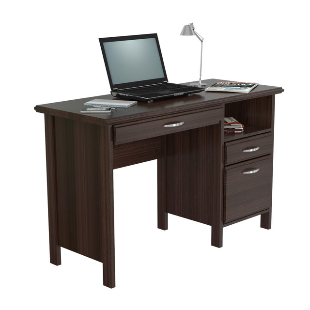 UNISAN ES-2403 Inval Contemporary 47inW Computer Desk, Espresso-Wengue UNISAN ES-2403 Inval Contemporary 47inW Computer Desk, Espresso-Wengue