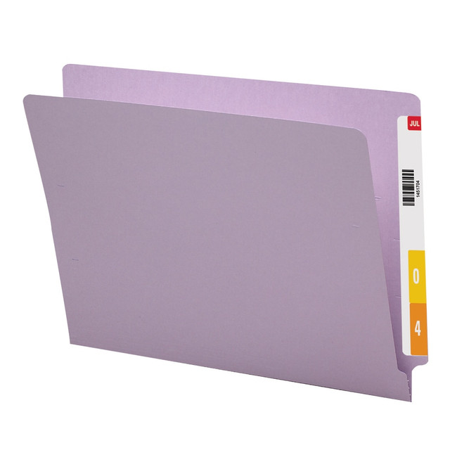 SMEAD MFG CO 25410 Smead Color End-Tab Folders, Straight Cut, Letter Size, Lavender, Box Of 100 SMEAD MFG CO 25410 Smead Color End-Tab Folders, Straight Cut, Letter Size, Lavender, Box Of 100
