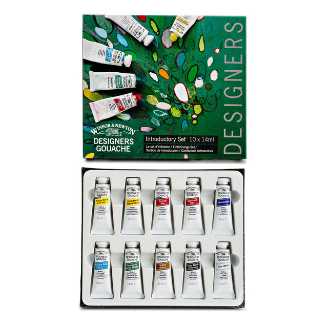 COLART FINE ART & GRAPHICS LTD. 0690173 Winsor & Newton Designers Gouache Introductory Set, 0.47 Oz, Set Of 10