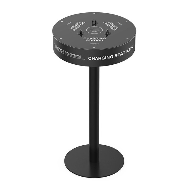 CHARGETECH ENTERPRISES, LLC ChargeTech CT-300055  Free-Standing Phone Charging Table, Black