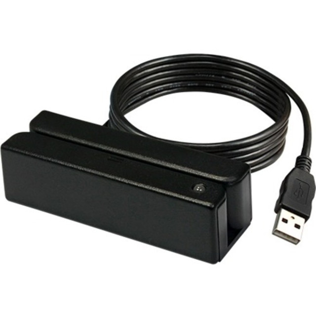 UNIFORM INDUSTRIAL MSR213E-33AUKNR  USB Magnetic Stripe Card Reader - Triple Track - 55 in/s - USB - Black