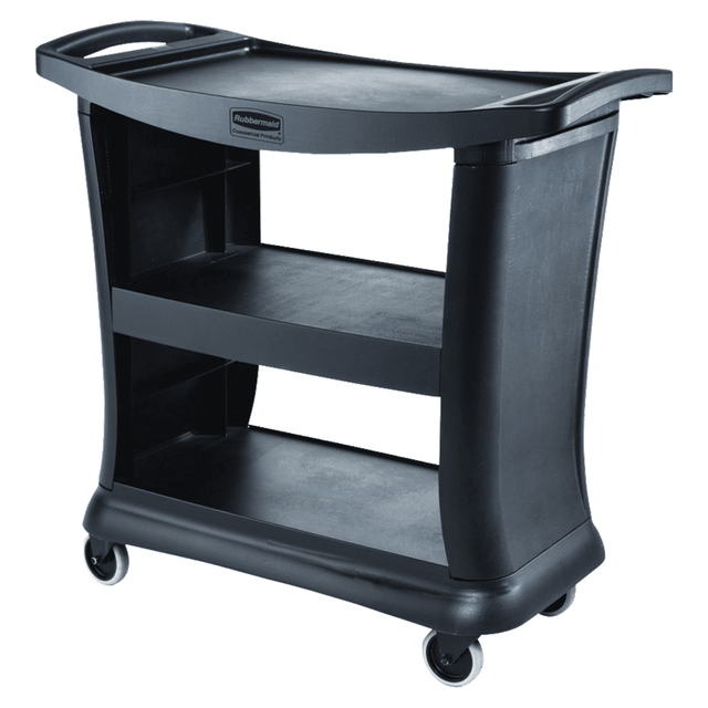 RUBBERMAID 9T6800BK Executive Service Cart, 38inH x 21inW x 39inD, Black RUBBERMAID 9T6800BK Executive Service Cart, 38inH x 21inW x 39inD, Black
