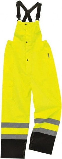 Ergodyne 25017 Bib Overalls: Size 3XL, ANSI/ISEA 107-2015 Class E, Lime, Polyester