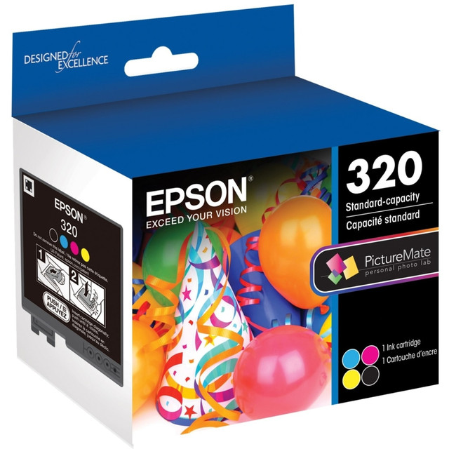 EPSON AMERICA INC. T320 Epson Original Standard Yield Inkjet Ink Cartridge - Cyan, Magenta, Yellow, Black - 4 / Pack - 100 Photos EPSON AMERICA INC. T320 Epson Original Standard Yield Inkjet Ink Cartridge - Cyan, Magenta, Yellow, Black - 4 / Pack - 100 Photos
