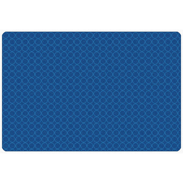 CARPETS FOR KIDS ETC. INC. Carpets For Kids 5253  KIDSoft Comforting Circles Tonal Solid Rug, 3" x 4ft, Primary Blue