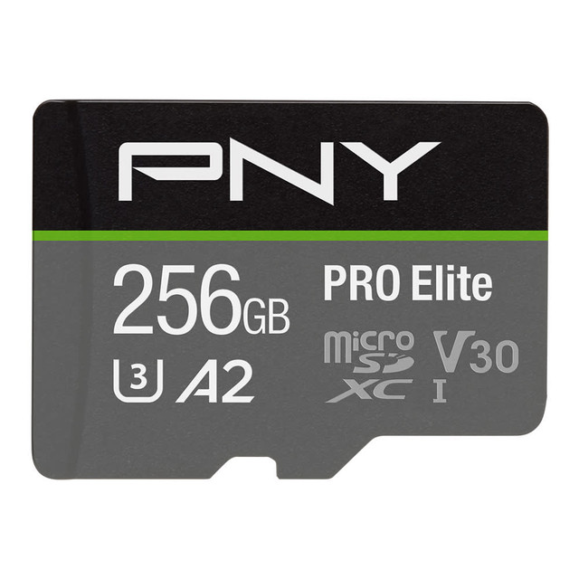 PNY TECHNOLOGIES, INC. P-SDU256V32100PRO-GE PNY PRO Elite Class 10 U3 V30 microSDXC Flash Memory Card, 256GB PNY TECHNOLOGIES, INC. P-SDU256V32100PRO-GE PNY PRO Elite Class 10 U3 V30 microSDXC Flash Memory Card, 256GB