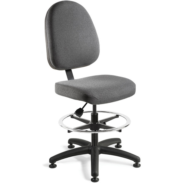 Bevco 6500-F-GRY Task Chair: Olefin, Adjustable Height, Gray