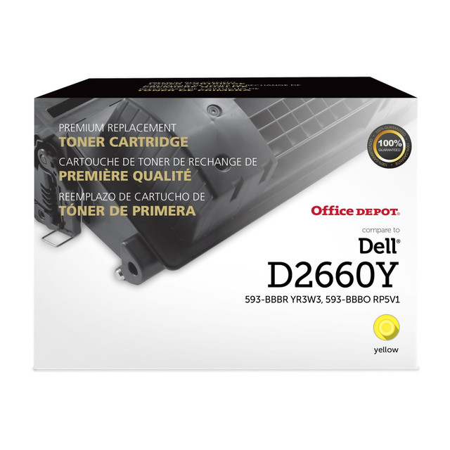 CLOVER TECHNOLOGIES GROUP, LLC Office Depot 200813P  Remanufactured Yellow Toner Cartridge Replacement For Dell D2660, ODD2660Y