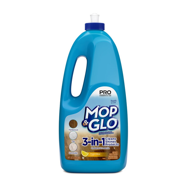 RECKITT BENCKISER Mop &amp; Glo 74297 Professional Mop & Glo Triple Action Floor Shine Cleaner, 64 Oz Bottle