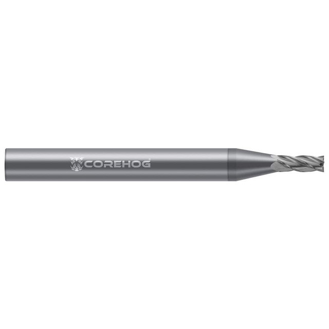 Corehog C76058 Square End Mills; Mill Diameter (Inch): 5/64 ; Mill Diameter (Decimal Inch): 0.0780 ; Number Of Flutes: 4 ; End Mill Material: Solid Carbide ; End Type: Single ; Length of Cut (Inch): 13/32
