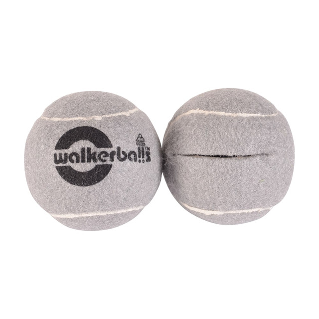 MABIS HEALTHCARE, INC. 510-1035-0300 Walkerballs Walker Tennis Ball Glides, Gray, Pack Of 2