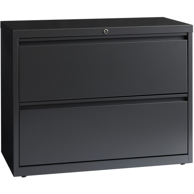 LORELL 60449  36inW x 18-5/8inD Lateral 2-Drawer File Cabinet, Charcoal