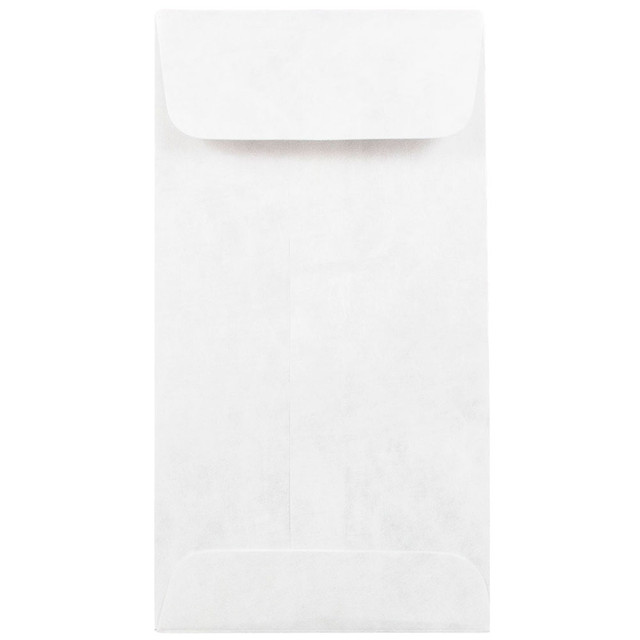 JAM PAPER AND ENVELOPE JAM Paper 2131076C  Tyvek Coin Envelopes, #7, Gummed Seal, White, Pack Of 50 Envelopes