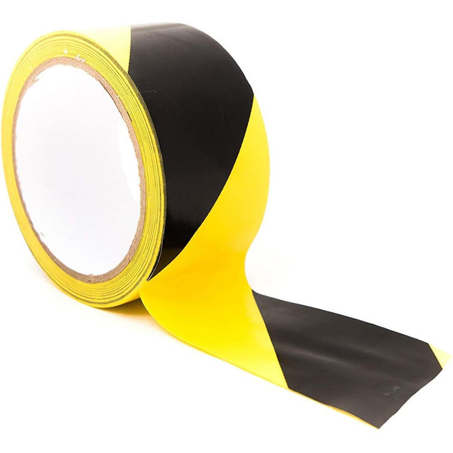 Bertech BERST-1BY Floor & Aisle Marking Tape: 1" Wide, 6.5 mil Thick, Rubber