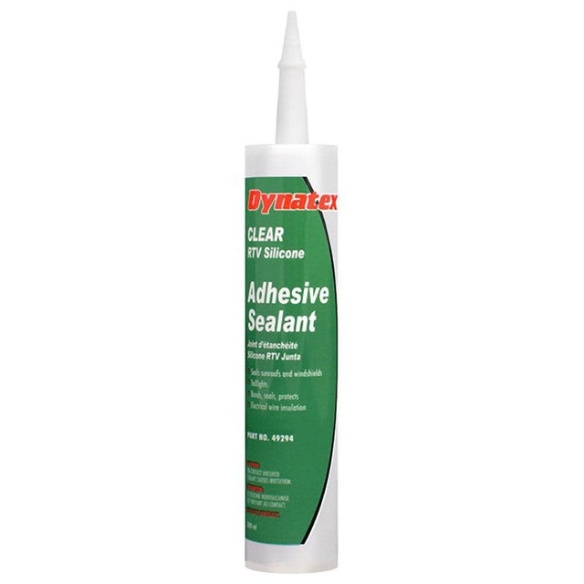 Dynatex 143400 Caulk & Sealants; Chemical Type: RTV Silicone ; Container Size: 300ml ; Container Type: Cartridge ; Color: Clear ; Application: Automotive ; Full Cure Time: 24h