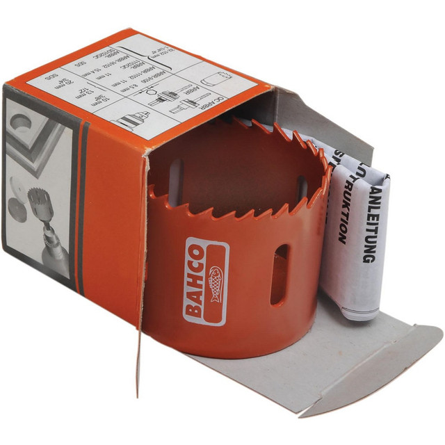 Bahco BAH383086VIP Hole Saws; Hole Saw Compatibility: Power Drills ; Saw Diameter (Inch): 3-3/8 ; Saw Material: Bi-Metal ; Cutting Depth (Inch): 1-1/2 ; Cutting Edge Style: Toothed ; Material Application: Wood; Plastic; Non- Ferrous; Ferrous Steels; 