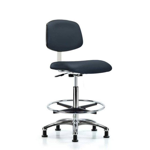 Blue Ridge Ergonomics MSC40259 Task Chair: Vinyl, Imperial Blue