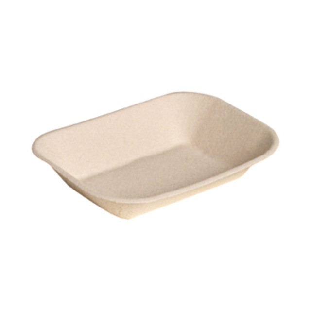 HUHTAMAKI FOOD SERVICE Chinet JUST  Molded Fiber Food Trays, 9in x 7in, Beige, 250 Trays Per Bag, Pack Of 2 Bags