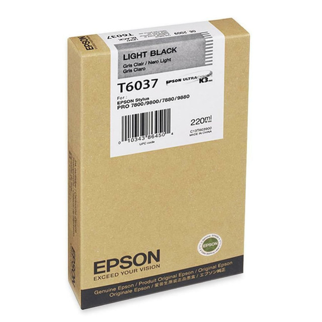EPSON AMERICA INC. T603700 Epson Original Ink Cartridge - Inkjet - Light Black - 1 Each EPSON AMERICA INC. T603700 Epson Original Ink Cartridge - Inkjet - Light Black - 1 Each