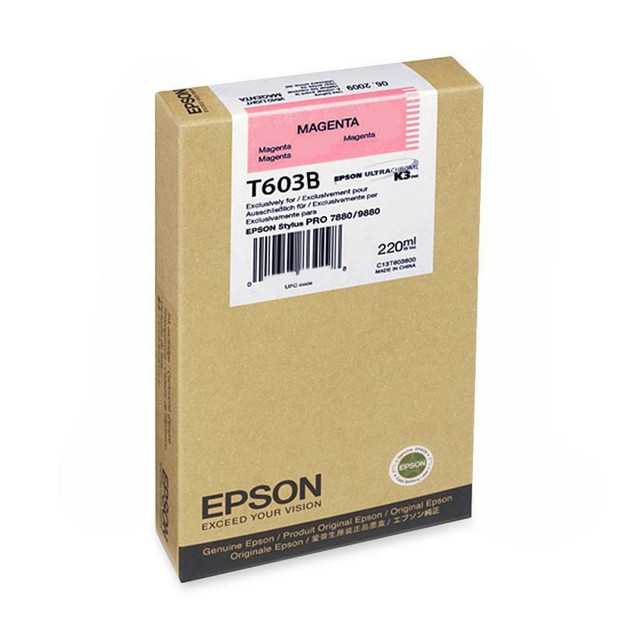 EPSON AMERICA INC. T603B00 Epson UltraChrome K3 Original Ink Cartridge - Inkjet - Magenta - 1 Each EPSON AMERICA INC. T603B00 Epson UltraChrome K3 Original Ink Cartridge - Inkjet - Magenta - 1 Each