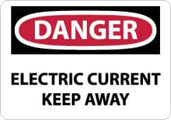 AccuformNMC Sign: Rectangle, "Danger - Electric Current - Keep Away" D514AB