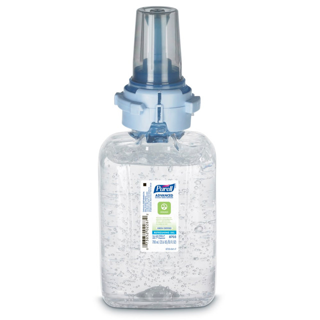 Purell 8703-04CT Advanced Hand Sanitizer Green Certified Gel Refill, Fragrance-Free, 700 mL Purell 8703-04CT Advanced Hand Sanitizer Green Certified Gel Refill, Fragrance-Free, 700 mL