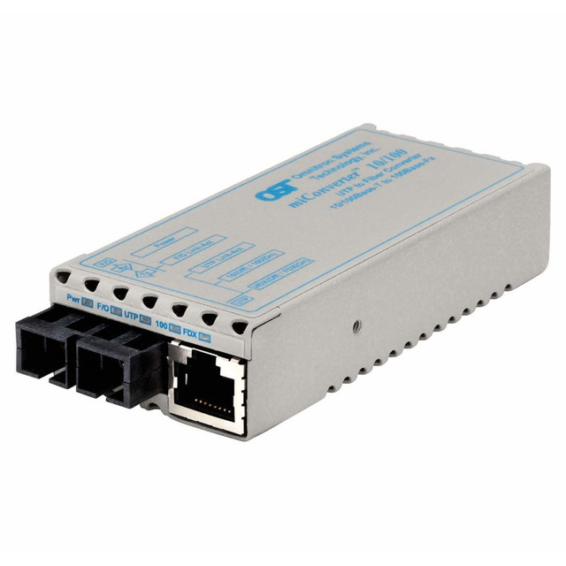 OMNITRON SYSTEMS TECHNOLOGY, INC. 1103-1-0 Omnitron miConverter 10/100 Ethernet Fiber Media Converter RJ45 SC Single-Mode 30km Wide Temp - 1 x 10/100BASE-TX, 1 x 100BASE-LX, No Power Adapter, Lifetime Warranty